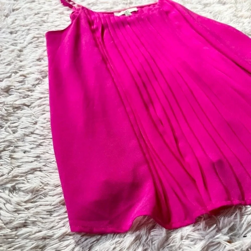 Pleated Flowy Ethereal Colorful Kawaii Tank Womens L Dopamine Rainbow‎ Wardrobe